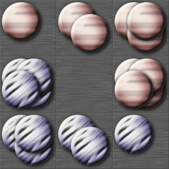 Image showing the various states a grid square can be in